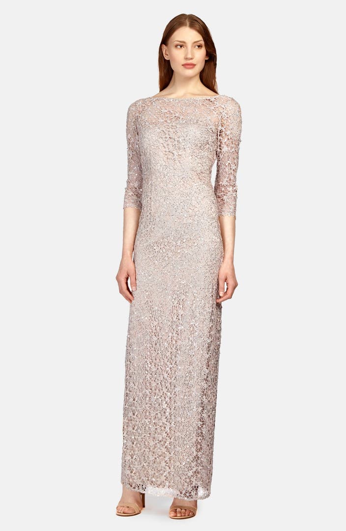 Kay Unger Sequin Lace Colum Gown | Nordstrom