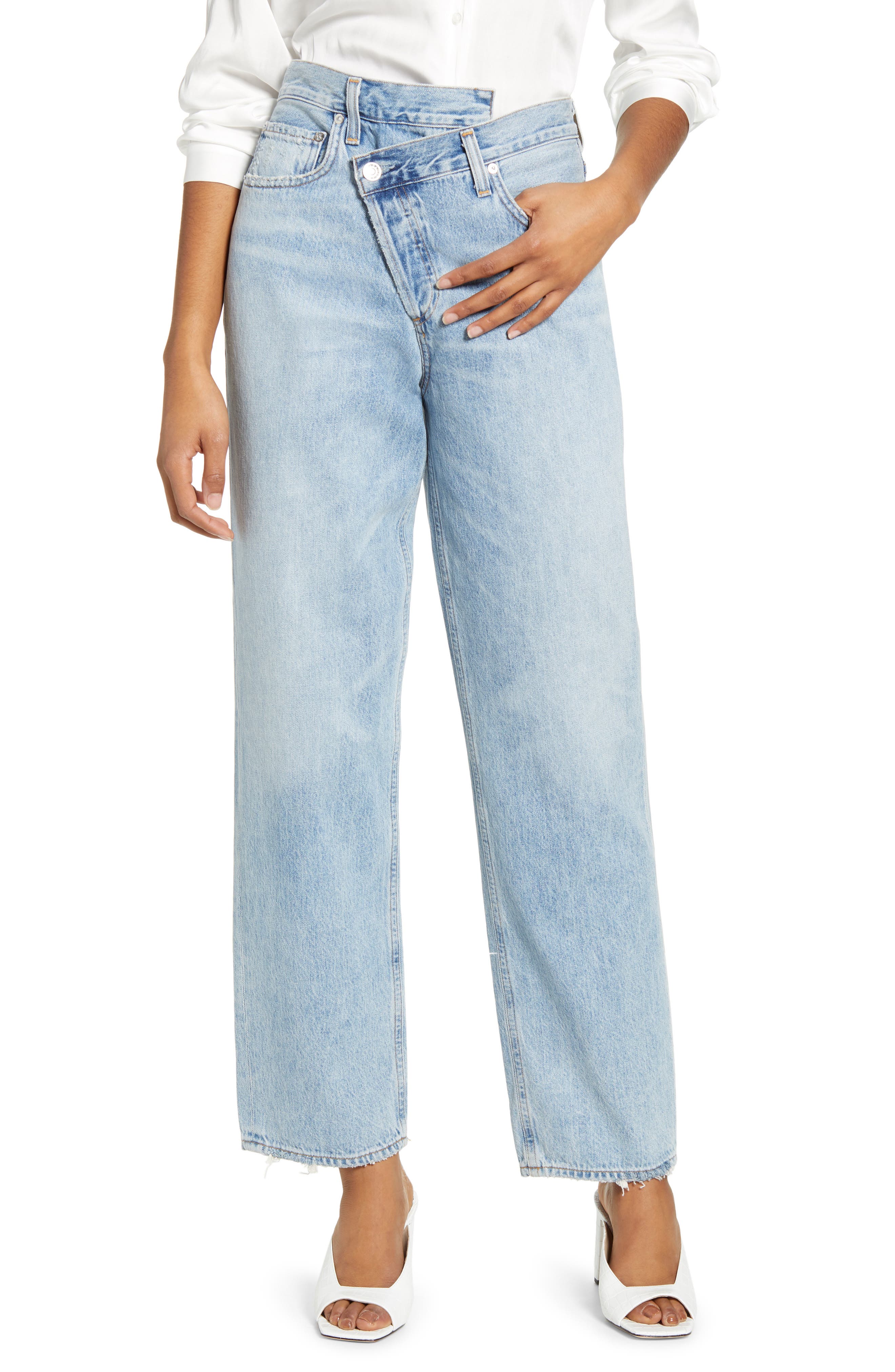 High waisted grey Lee jeans vintage retro trousers tall waist 30 leg 34 unisex straight leg mom pants