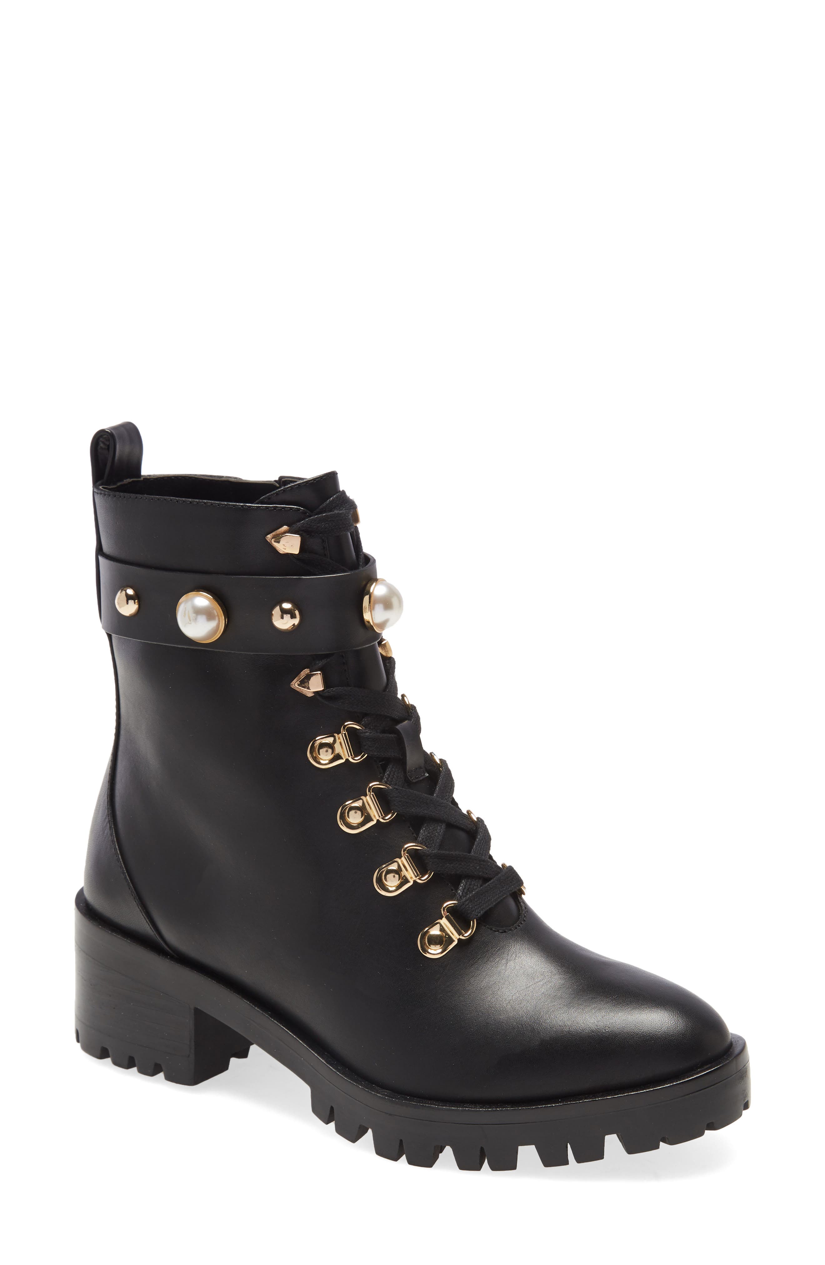 karl lagerfeld boots with pearls