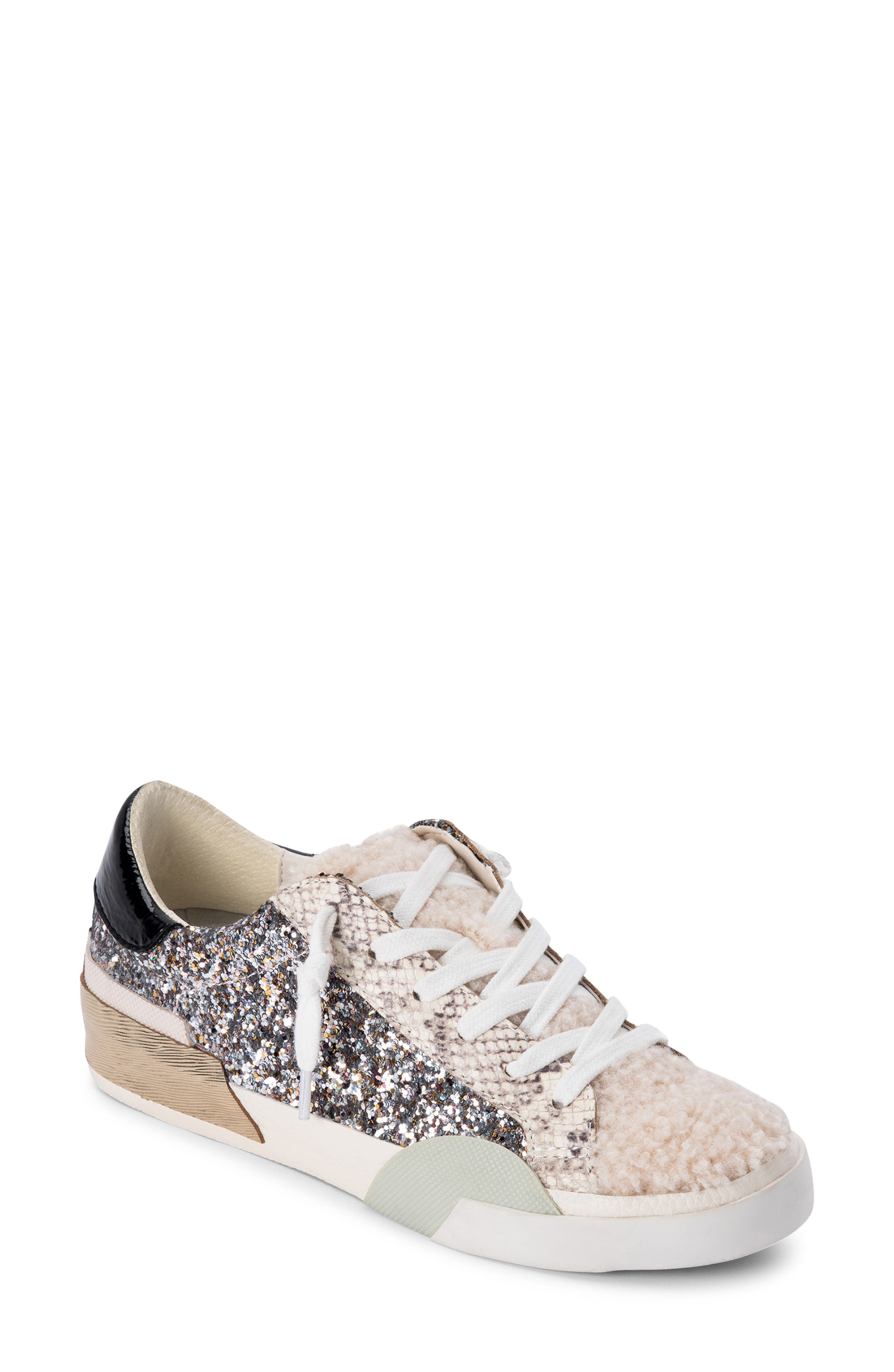 womens silver glitter tennis shoes