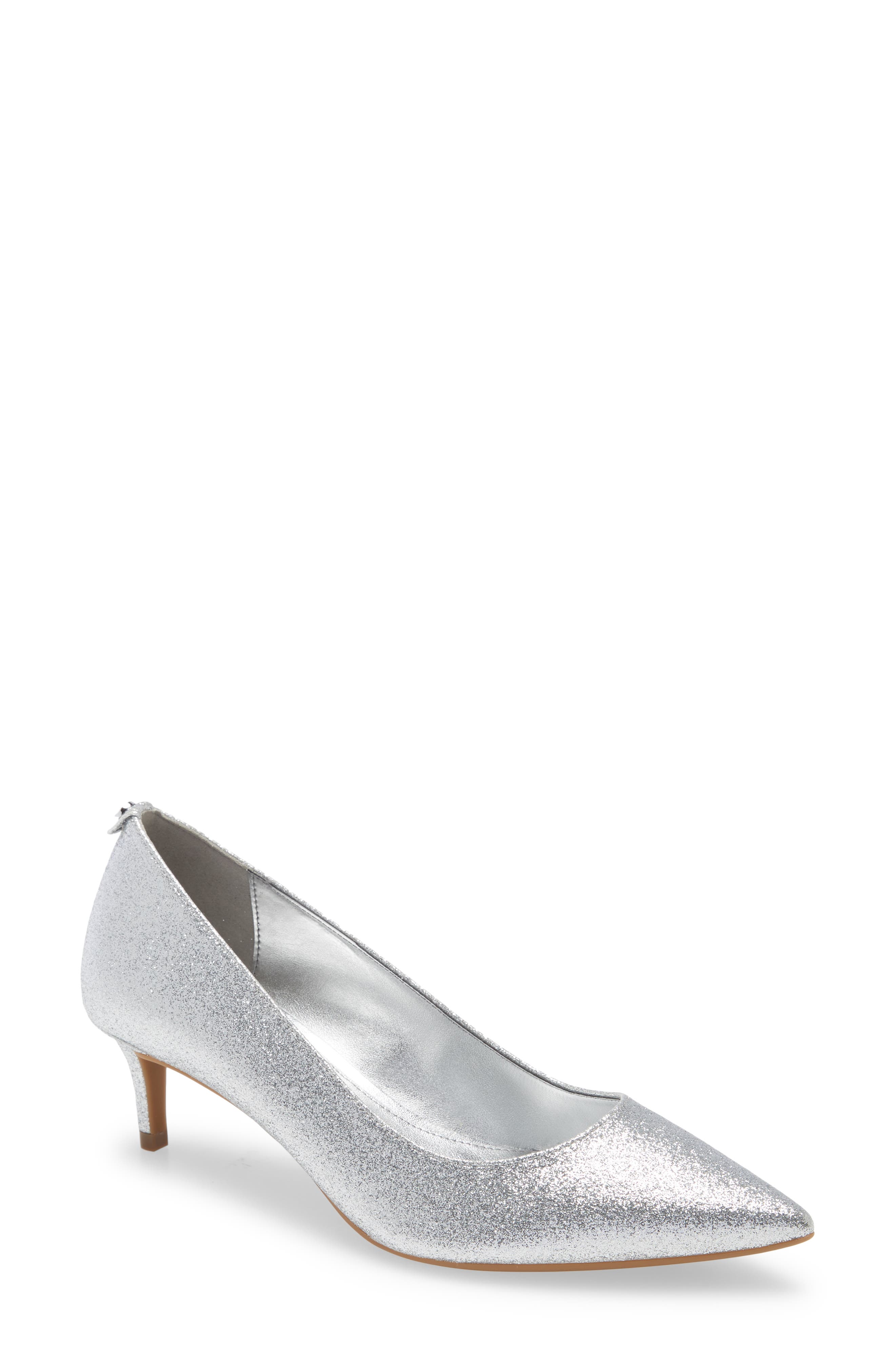 white michael kors heels
