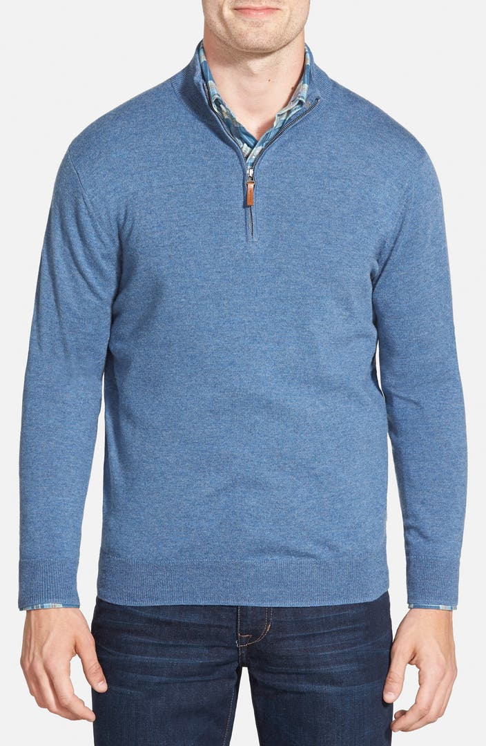 Nordstrom Men's Shop Half Zip Merino Wool Sweater (Regular & Tall ...
