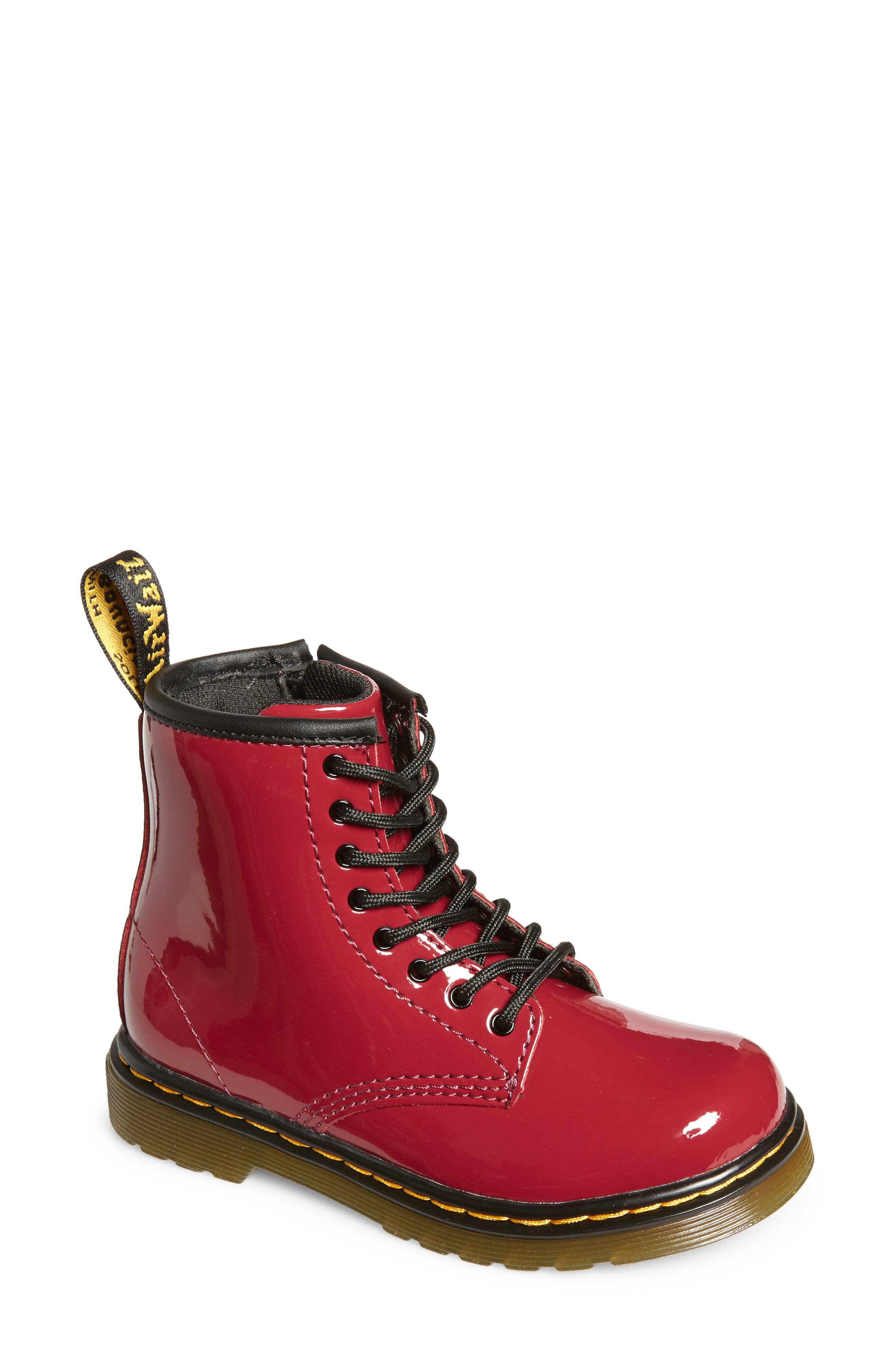 kids red dr martens