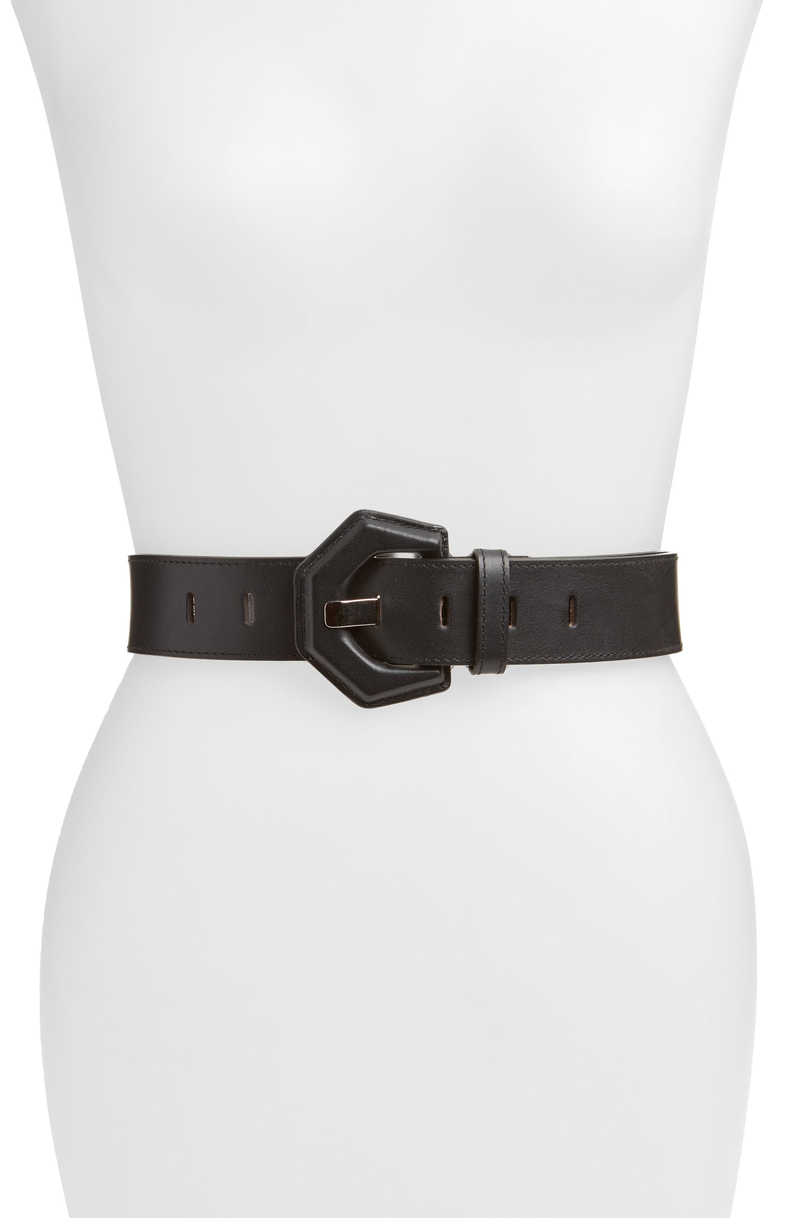 Narrow BLACK belt gift for woman retro non leather belt