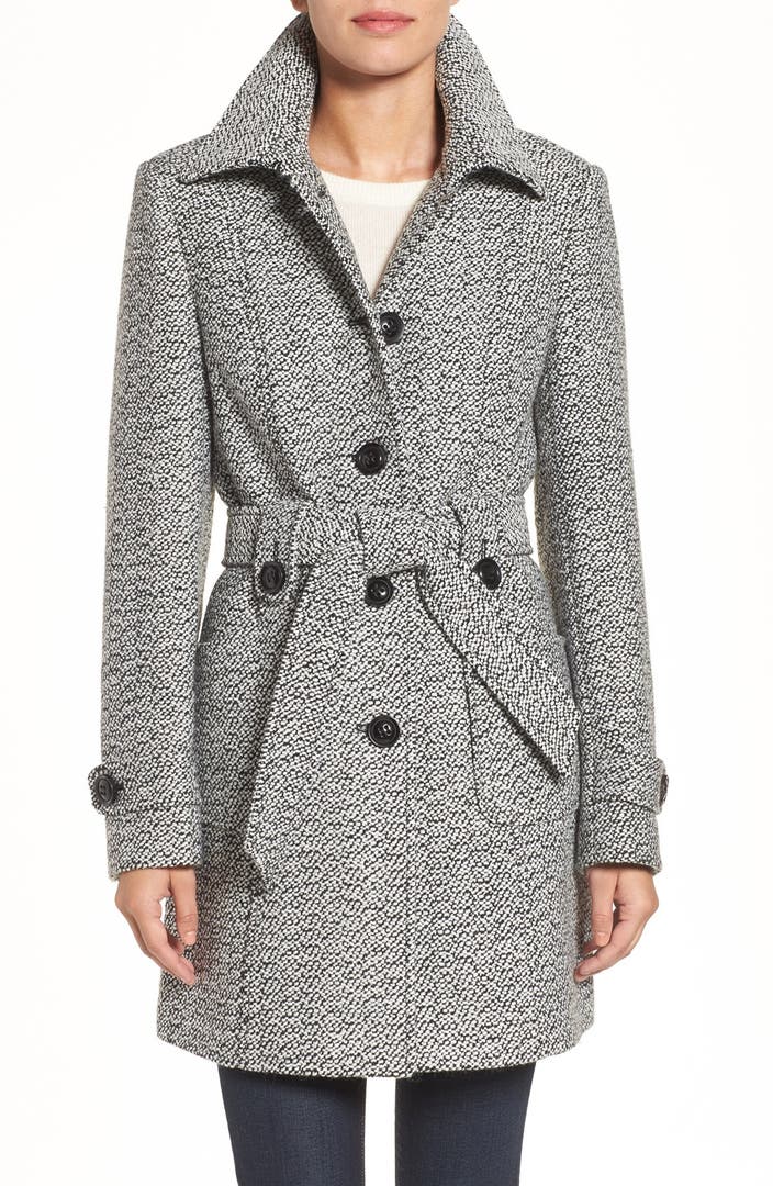 Gallery Belted Tweed Coat (Regular & Petite) | Nordstrom