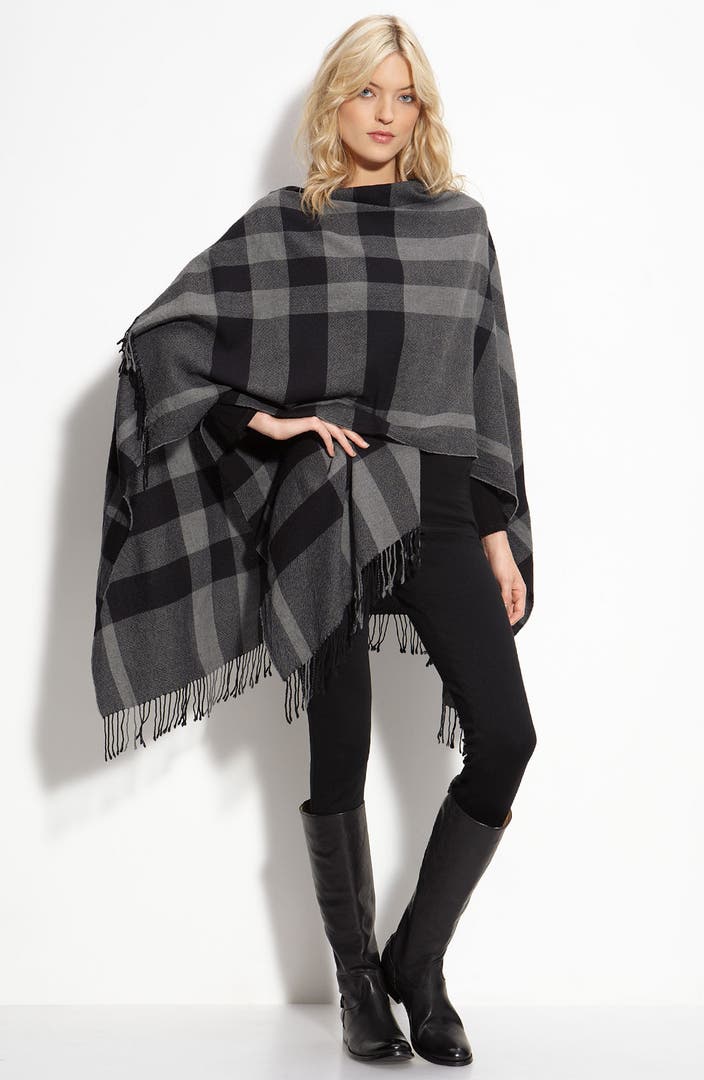 Burberry Check Print Wool Cape | Nordstrom