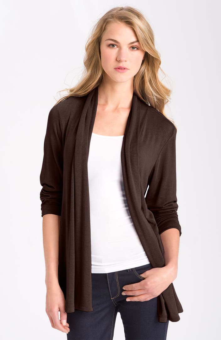 MOD.lusive Ruched Sleeve Long Cardigan (Nordstrom Exclusive) | Nordstrom