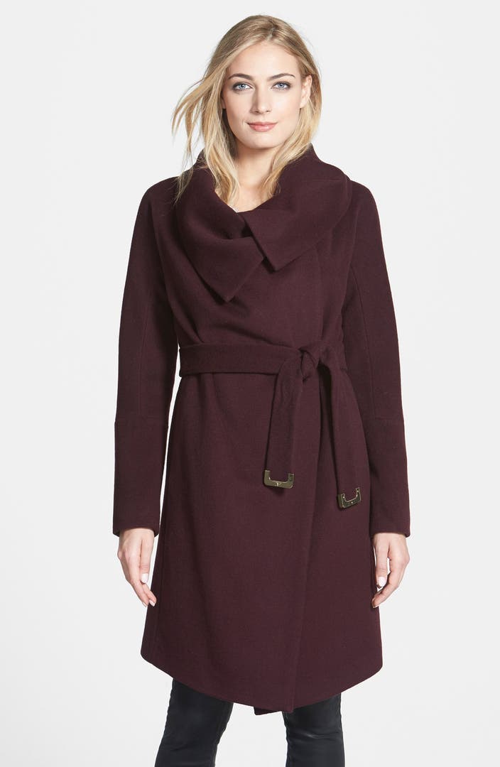 Diane von Furstenberg 'Beaux' Wool & Cashmere Wrap Coat | Nordstrom