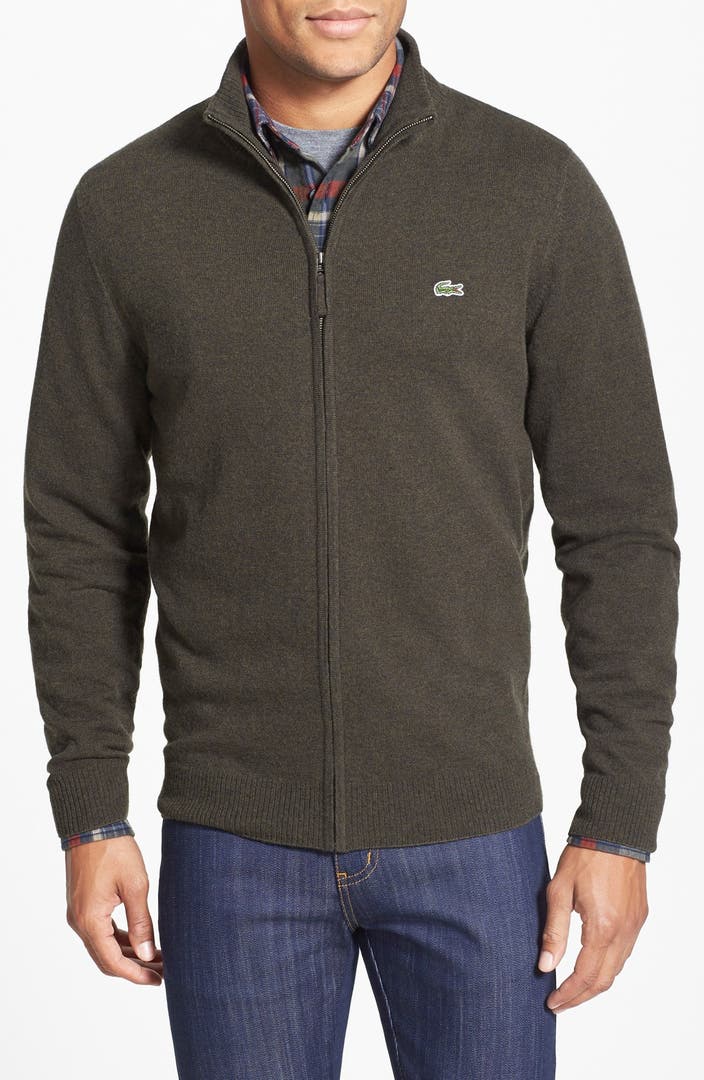 Lacoste Wool Zip Sweater | Nordstrom