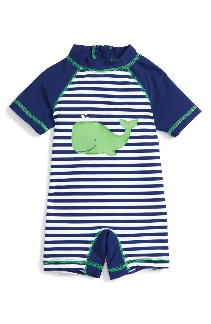 Little Me Whale One-Piece Rashguard Swimsuit (Baby Boys) | Nordstrom