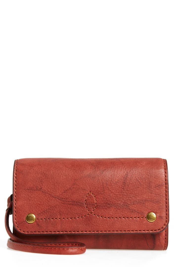 Frye Campus Rivet Leather Smartphone Wallet with Crossbody Strap | Nordstrom