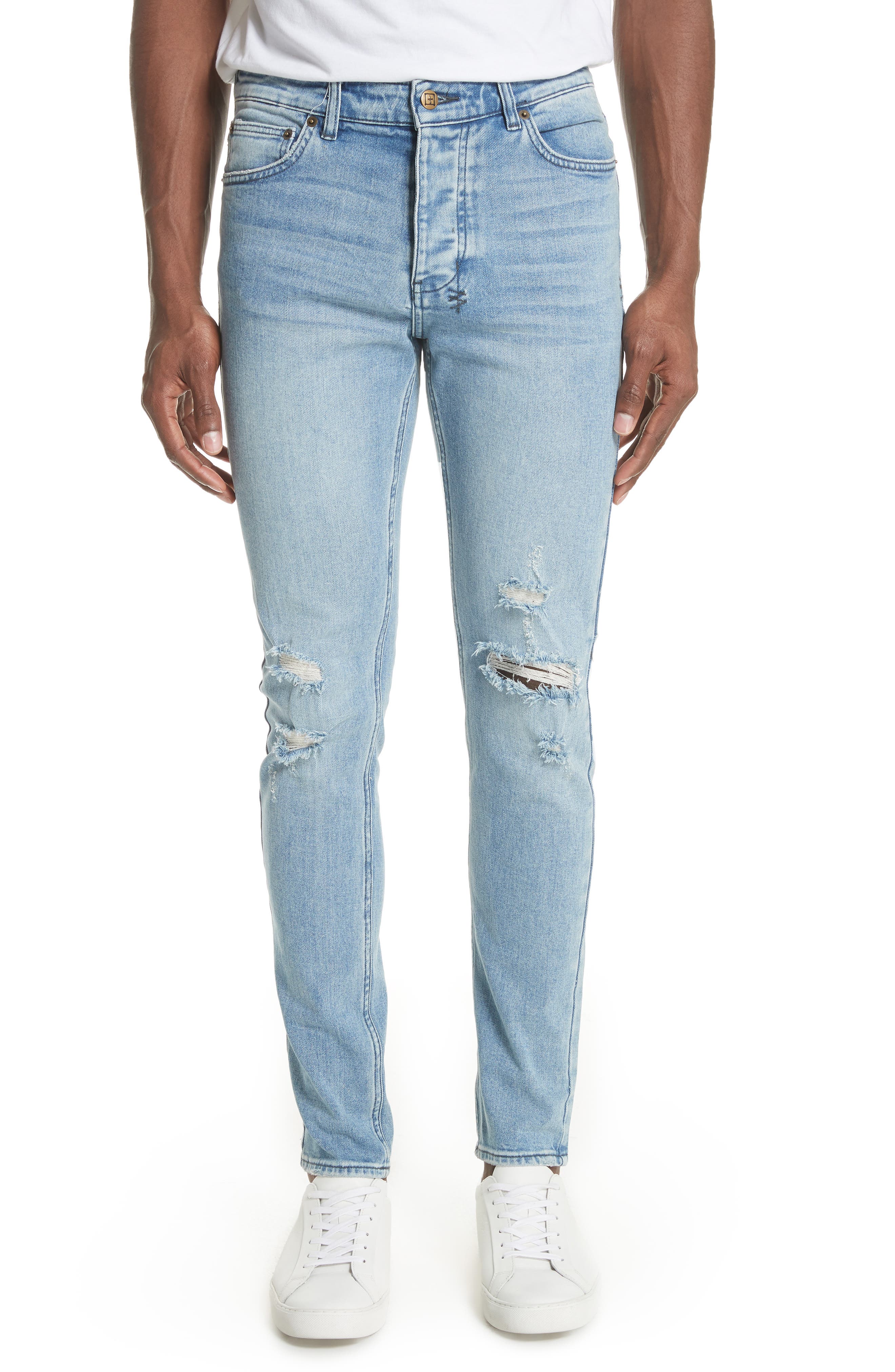 sky blue ripped jeans for mens