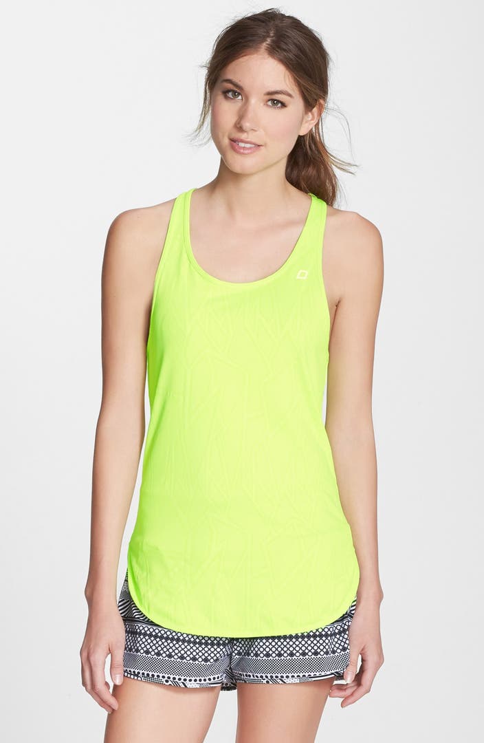 Lorna Jane 'Mirror' Jacquard Mesh Racerback Tank | Nordstrom