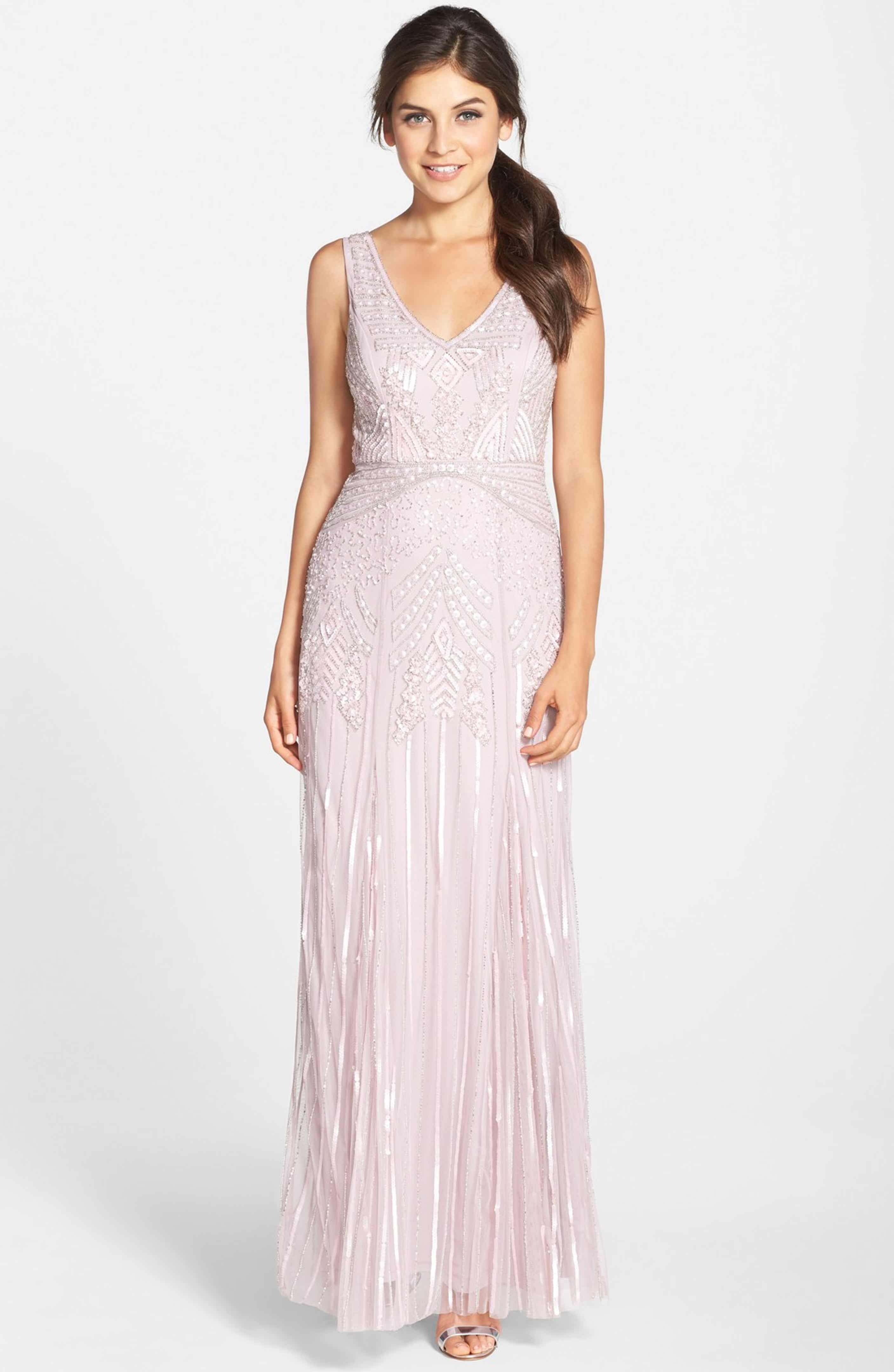 Adrianna Papell Long Beaded Gown | Nordstrom