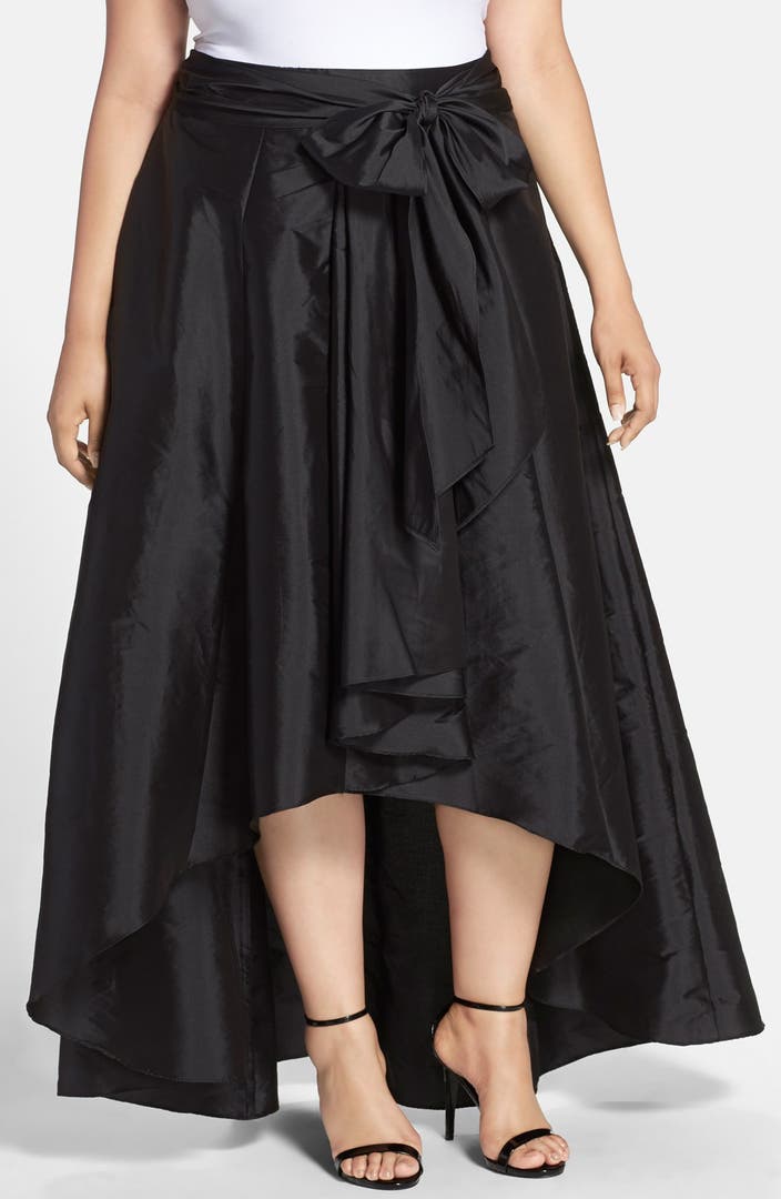Adrianna Papell High/Low Taffeta Skirt (Plus Size) | Nordstrom