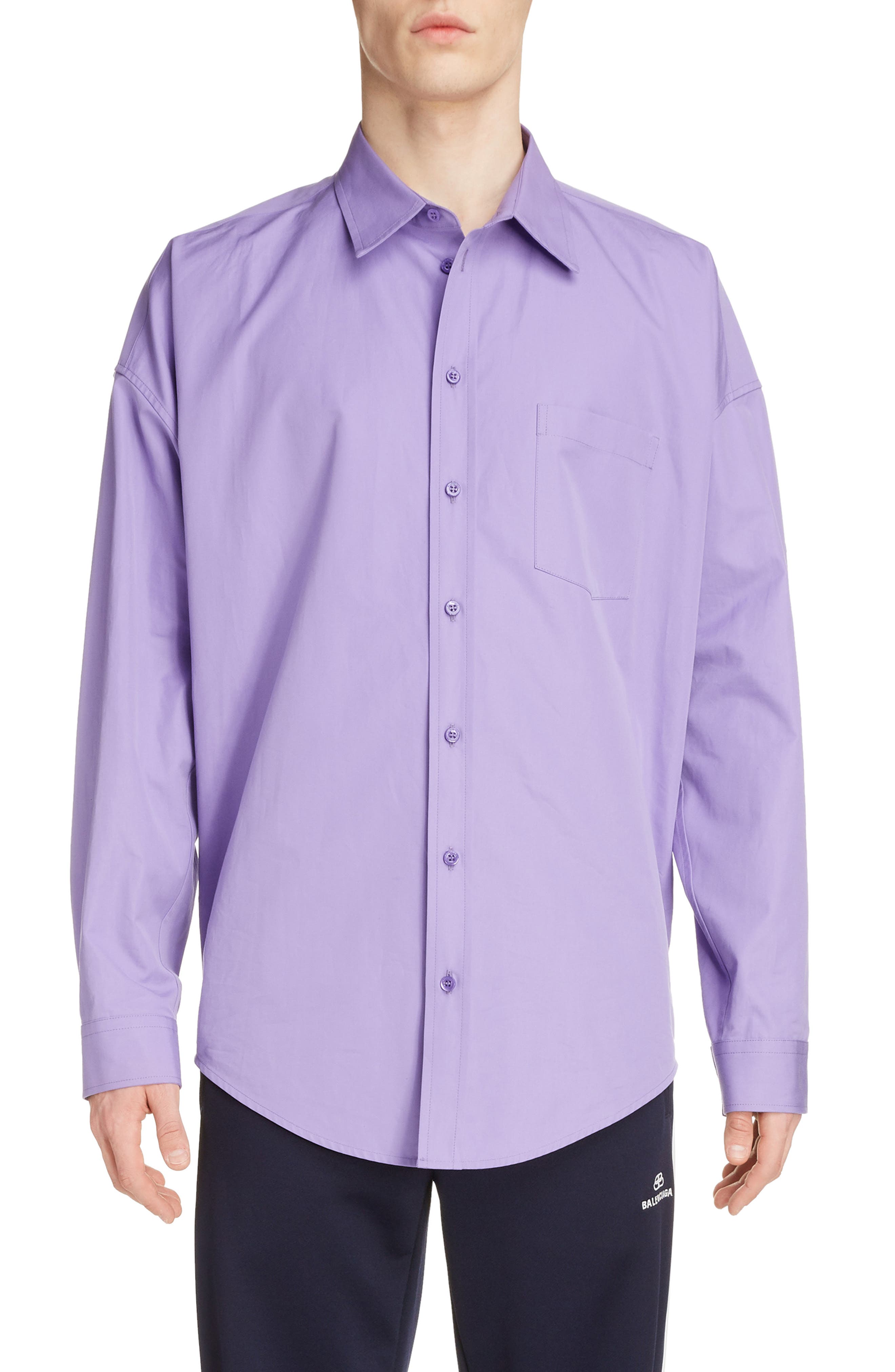 purple balenciaga shirt