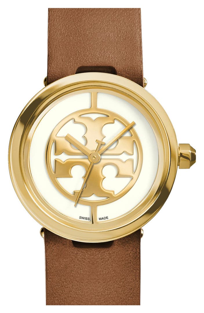 Tory Burch 'Reva' Leather Strap Watch, 36mm | Nordstrom