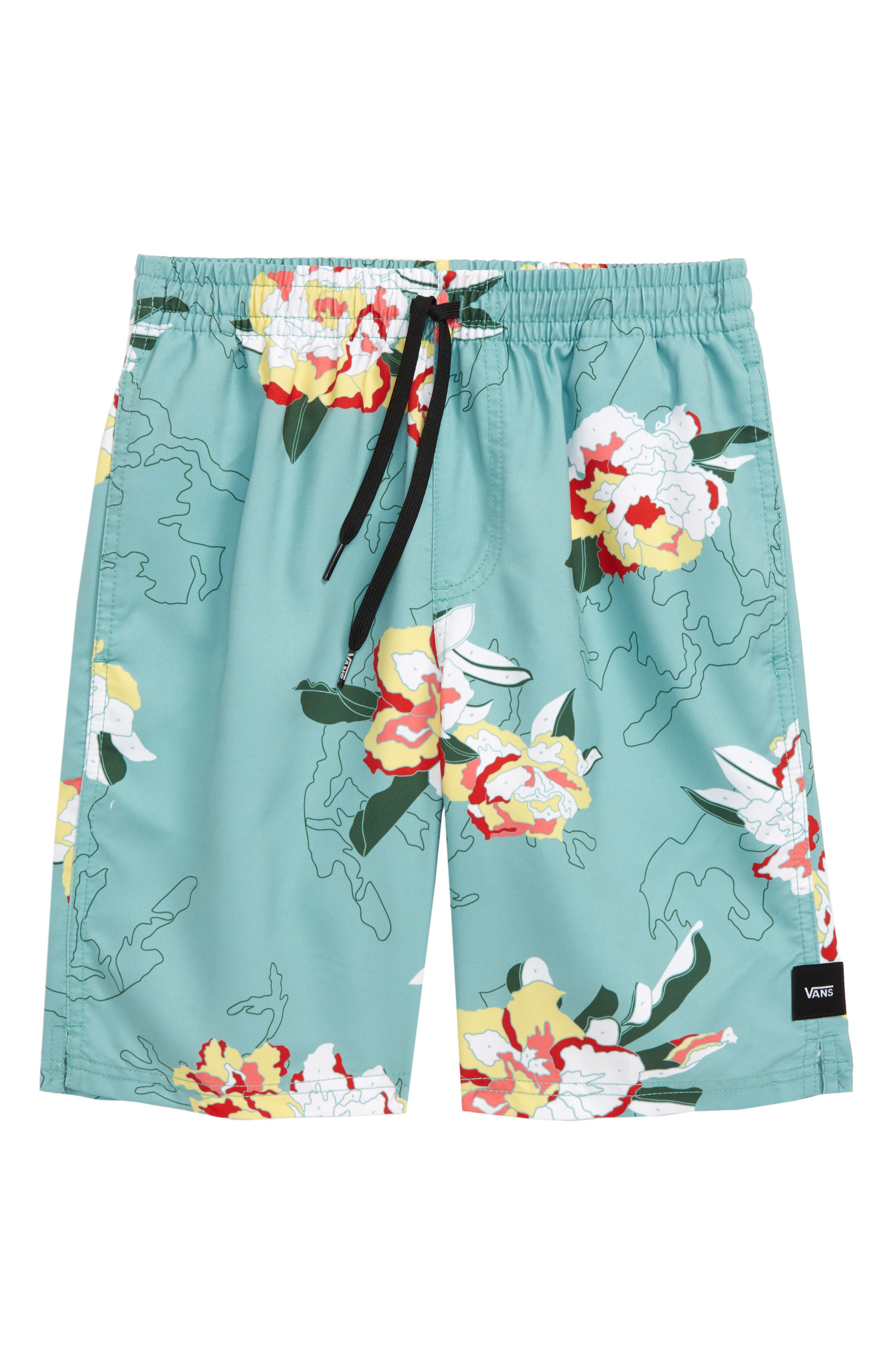Little Boys Palm Print Shorts FORE!