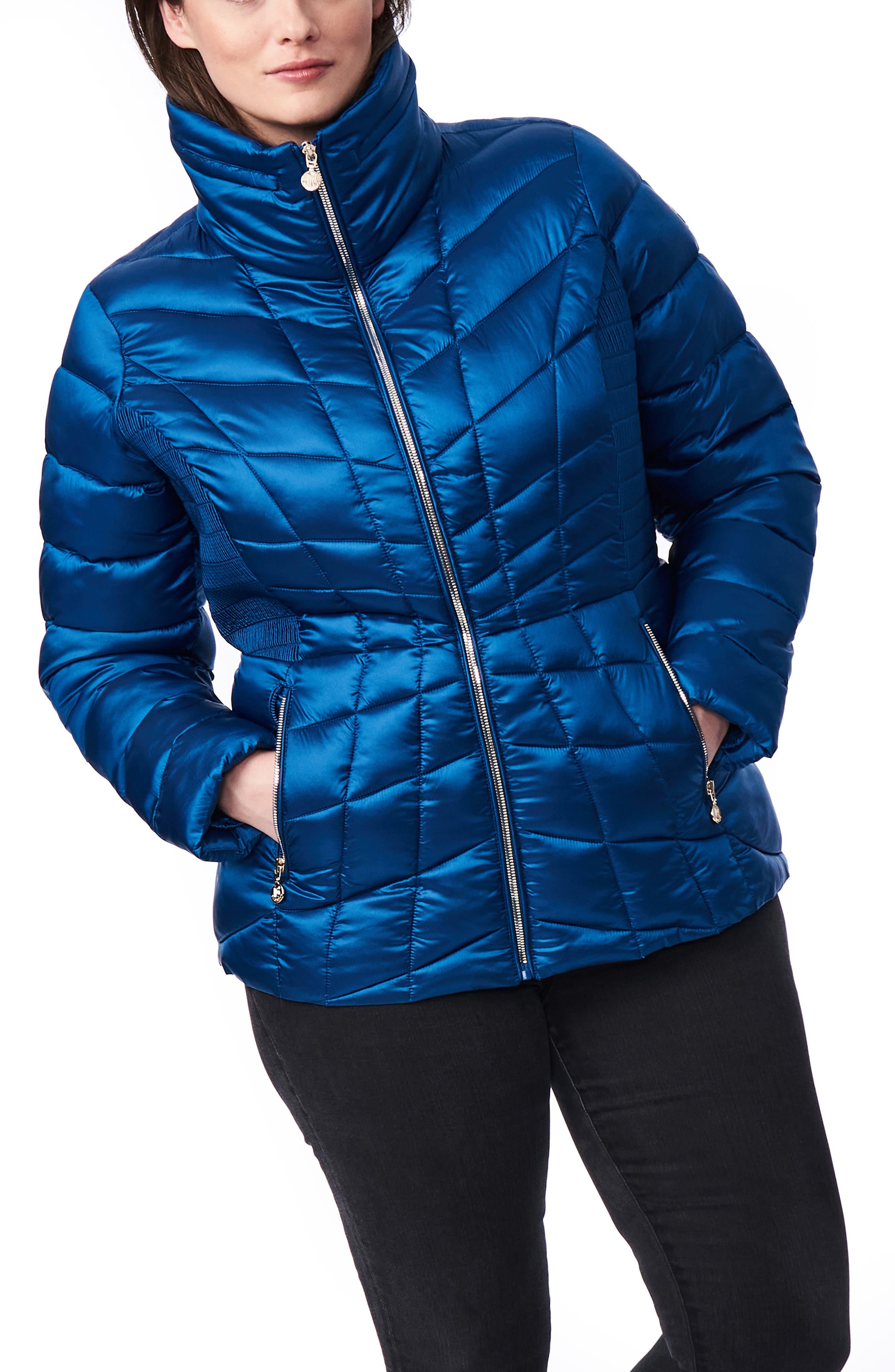 navy blue plus size winter coat