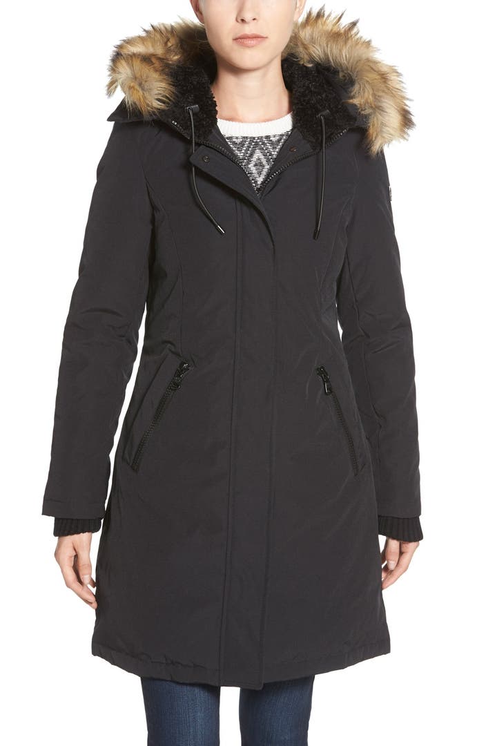 Vince Camuto Down & Feather Fill Parka with Faux Fur Trim | Nordstrom