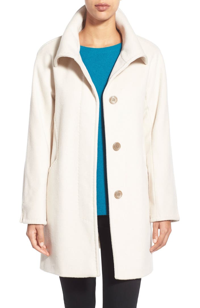 Ellen Tracy Convertible Collar Kimono Sleeve Coat (Regular & Petite ...