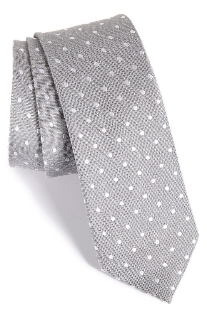 The Tie Bar Dot Silk & Linen Tie | Nordstrom