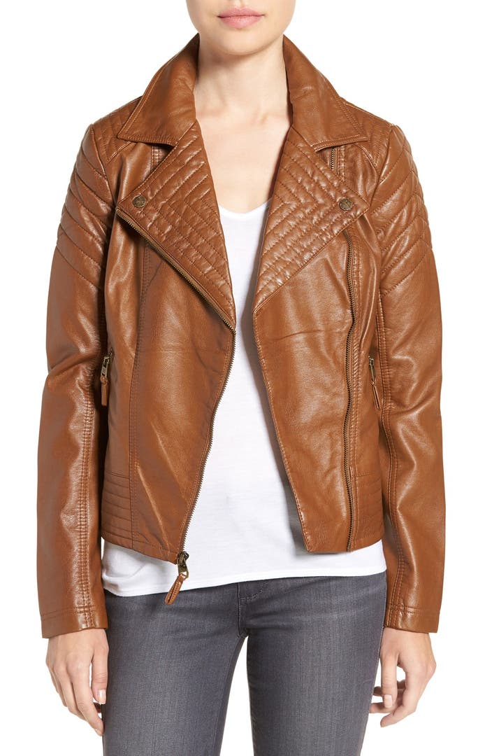 Jessica Simpson Quilted Faux Leather Jacket | Nordstrom