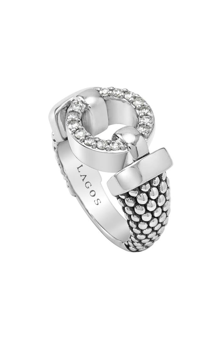 LAGOS 'Enso - Circle Game' Diamond Caviar Ring | Nordstrom