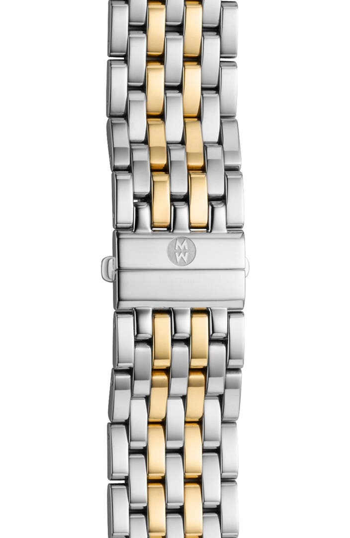 MICHELE 'Deco' 20mm Two-Tone Bracelet Watchband | Nordstrom