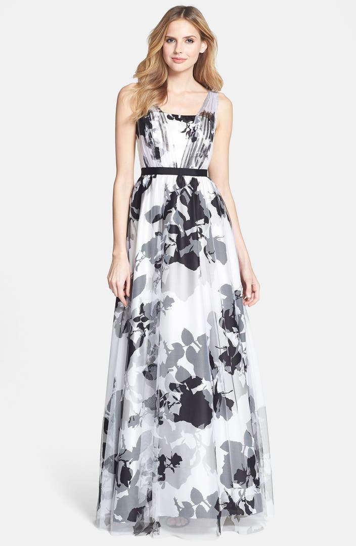 Adrianna Papell Floral Print Ball Gown | Nordstrom
