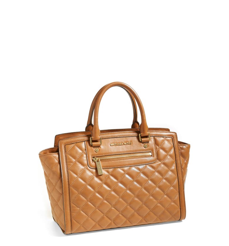 MICHAEL Michael Kors 'Large Selma' Quilted Leather Satchel | Nordstrom
