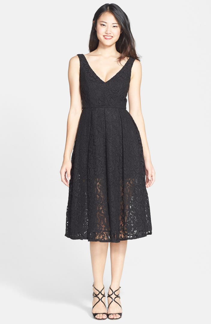 Bardot 'Rosie' Lace Midi Fit & Flare Dress (Nordstrom Exclusive ...
