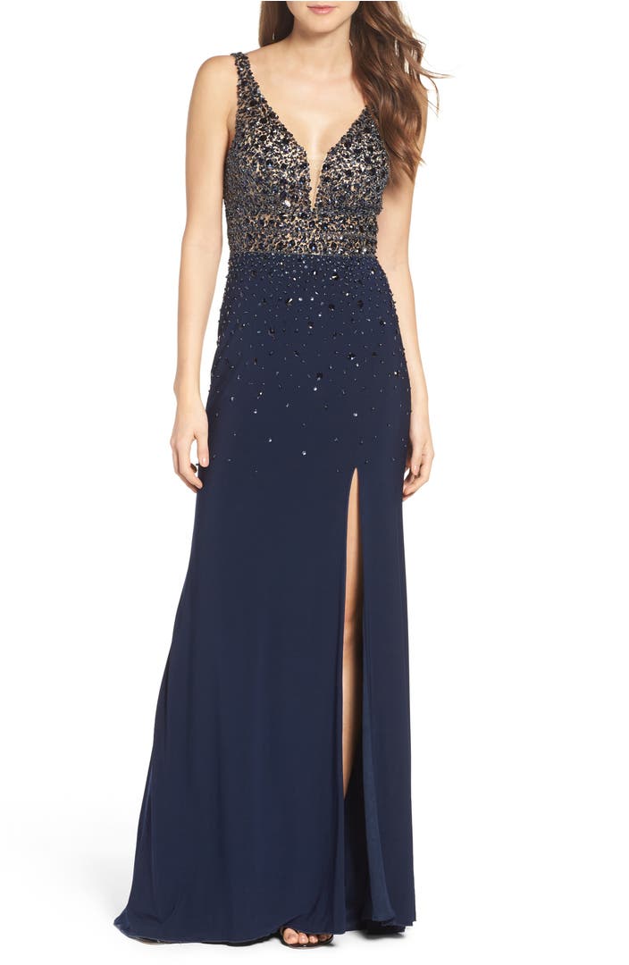 Sean Collection Embellished Sleeveless Gown | Nordstrom