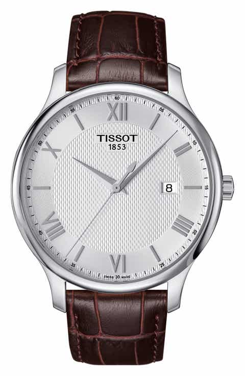 Tissot Tradition Leather Strap Watch, 42mm