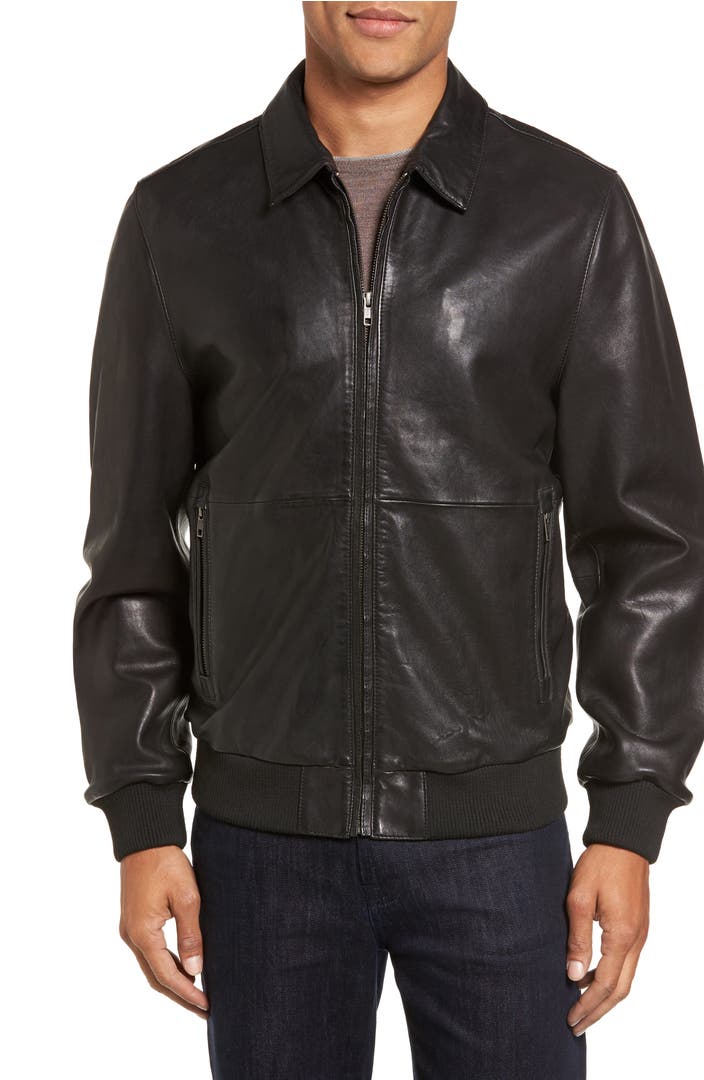 Nordstrom Men's Shop Leather Bomber Jacket | Nordstrom
