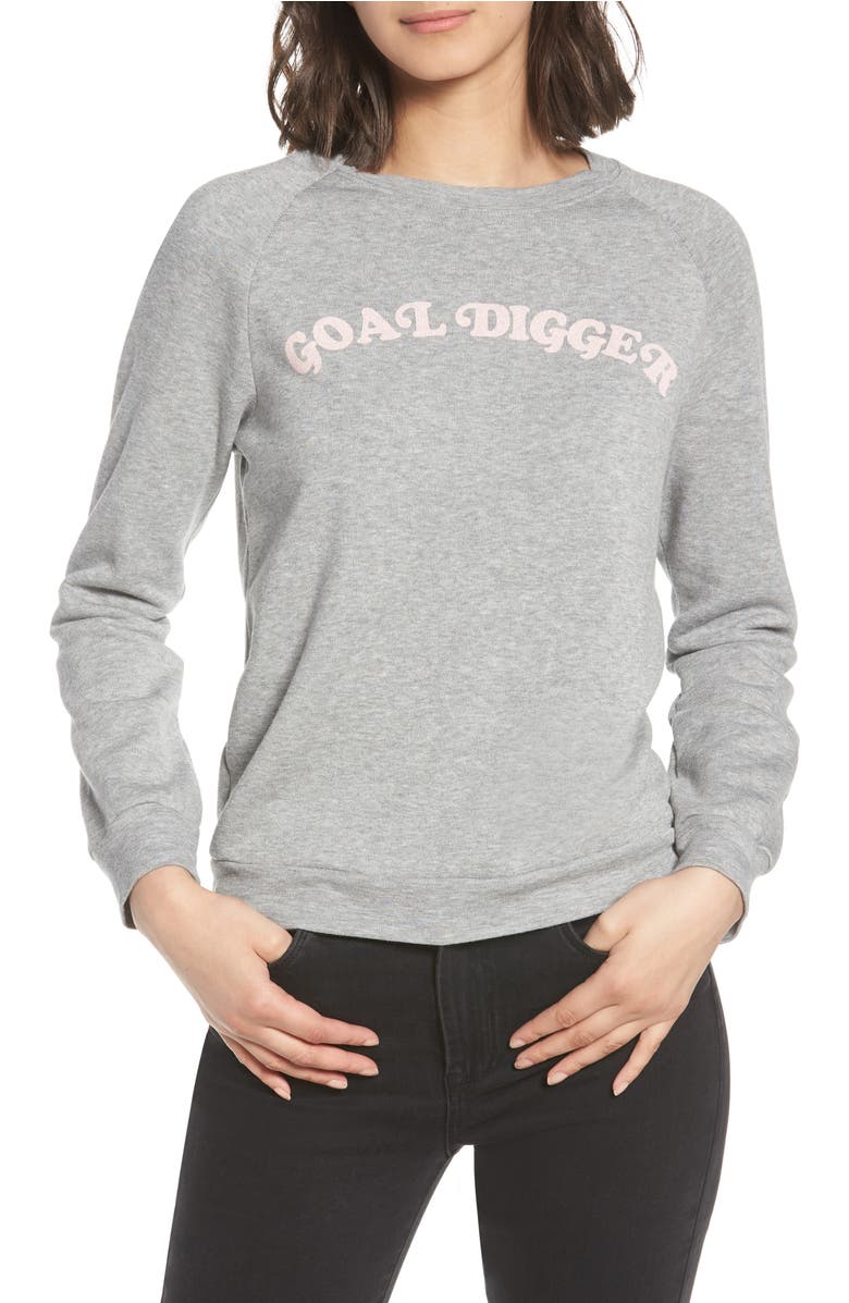 Goal Digger Sweatshirt,                         Main,                         color, Heather Grey