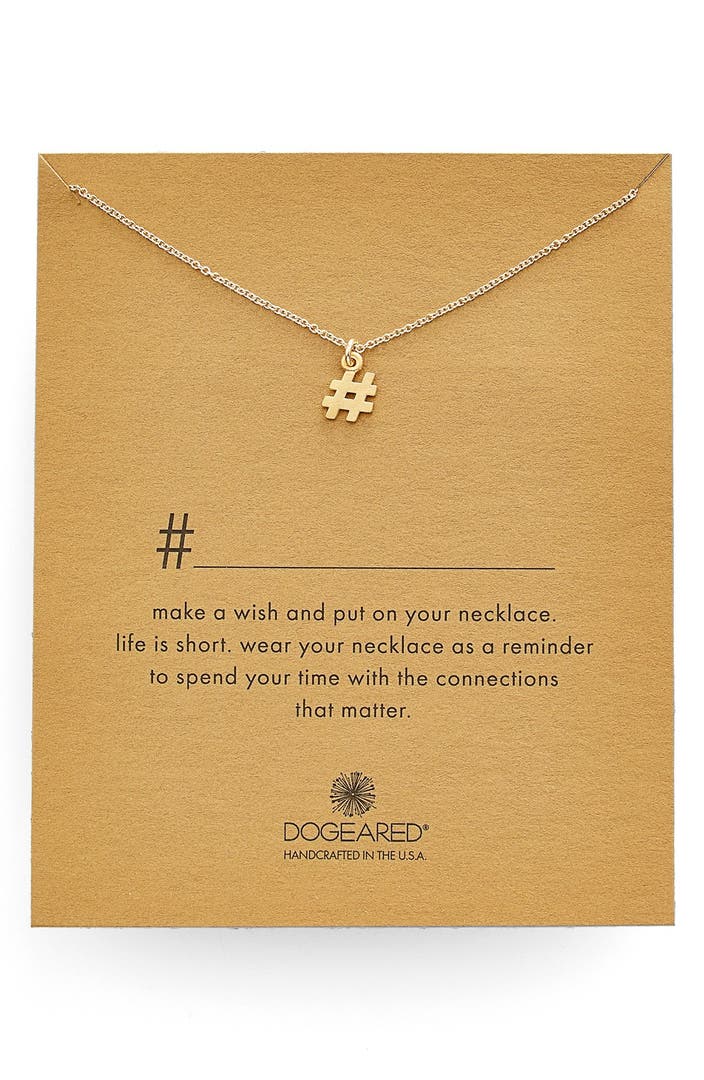 Dogeared Hashtag Pendant Necklace | Nordstrom