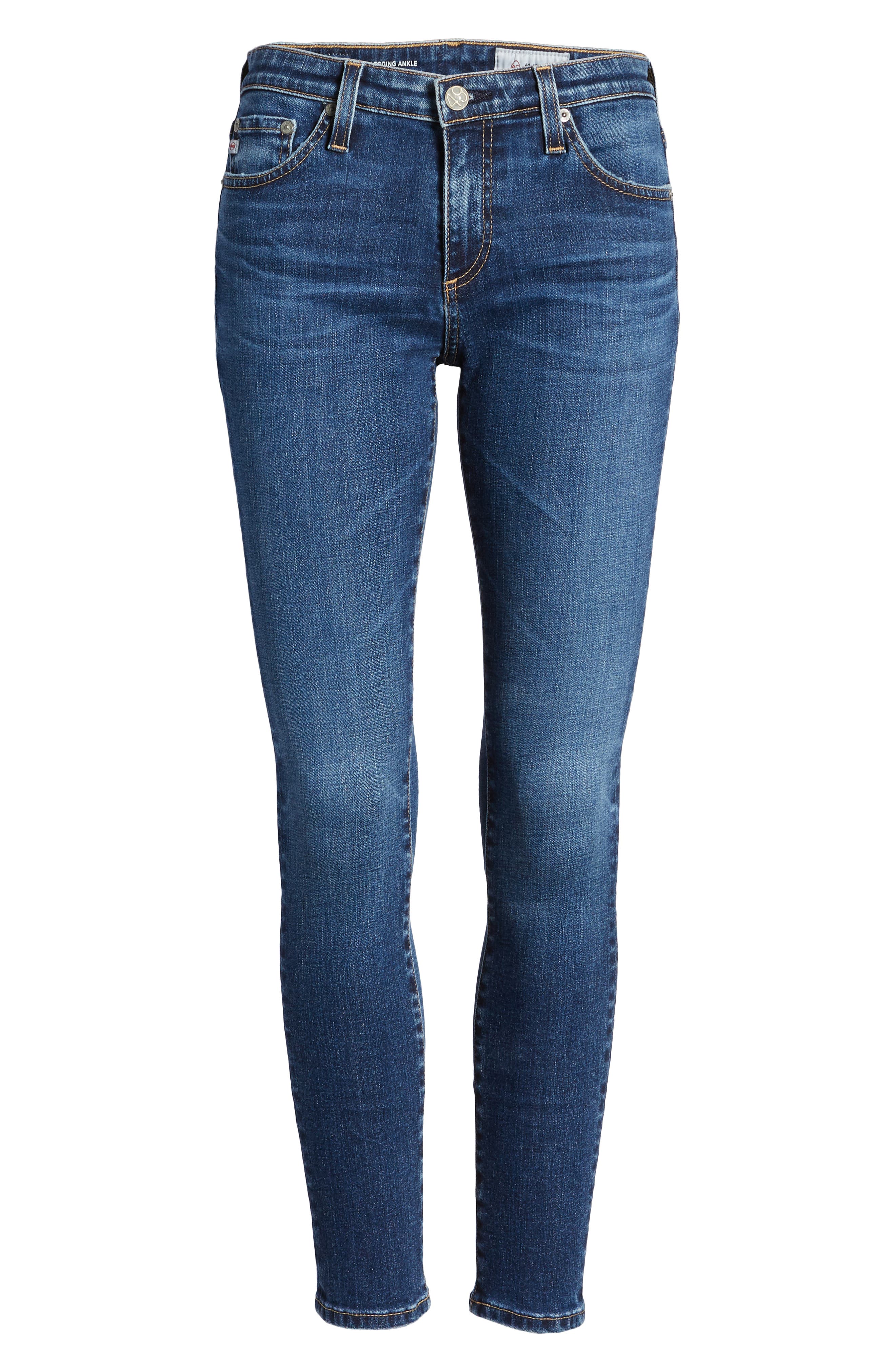 low waist ankle length jeans