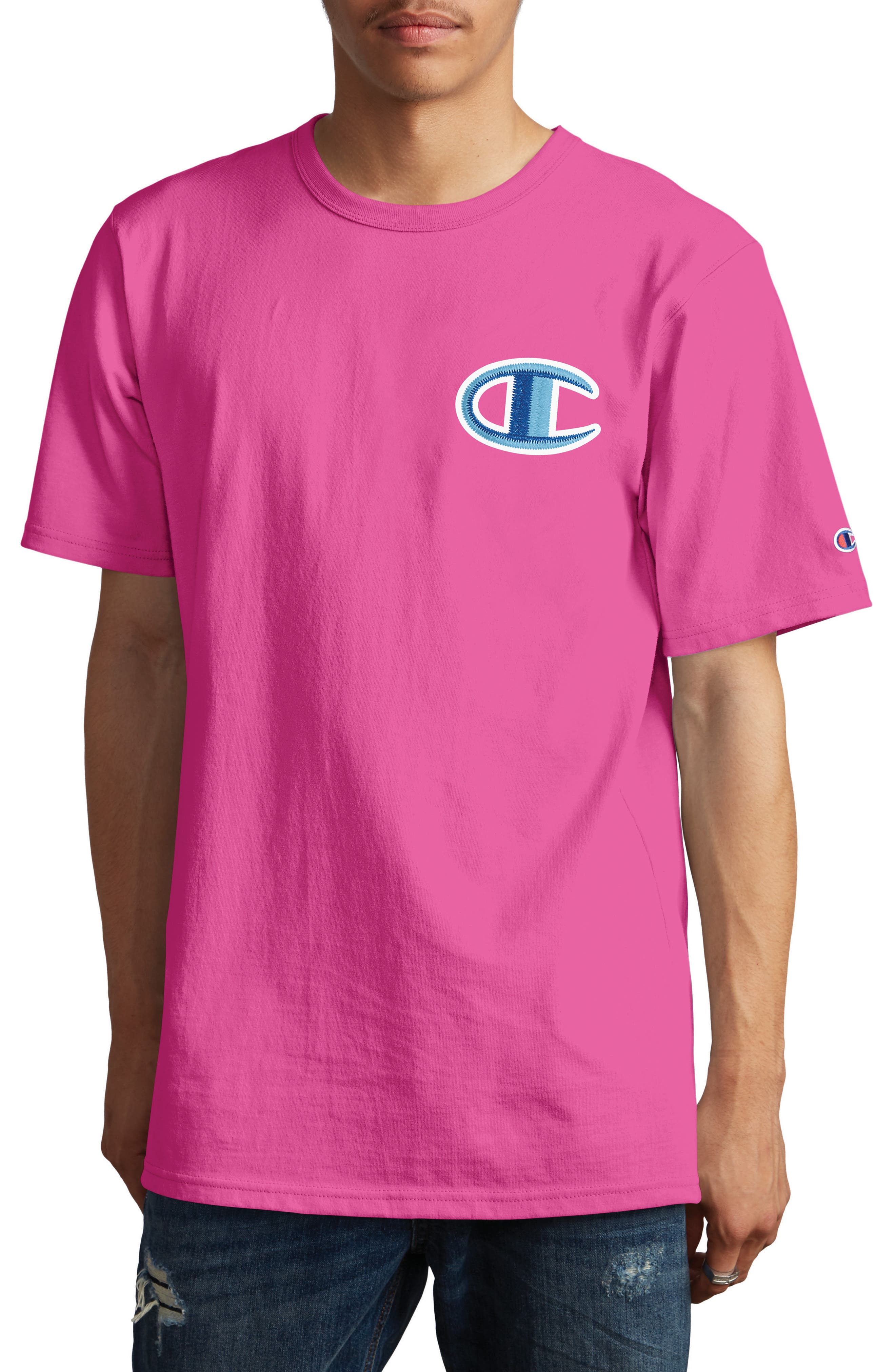 pink athletic shirt