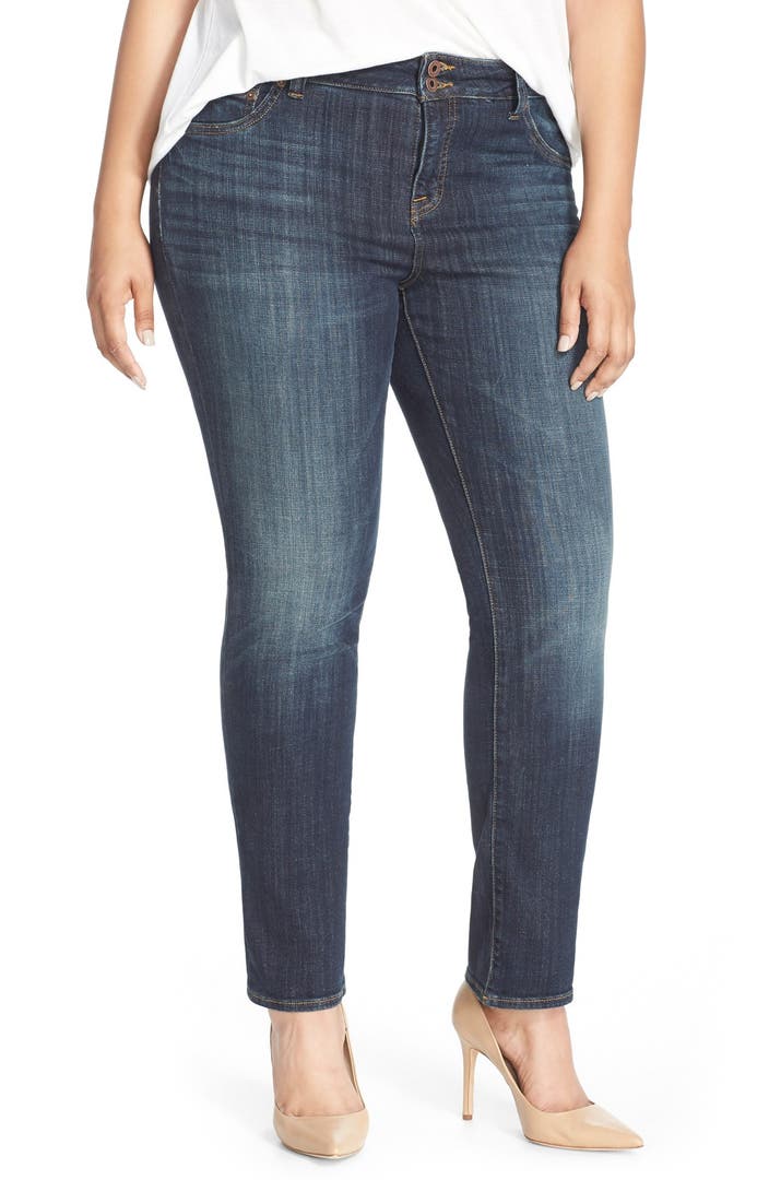 Lucky Brand 'Emma' Stretch Straight Leg Jeans (Plus Size) | Nordstrom