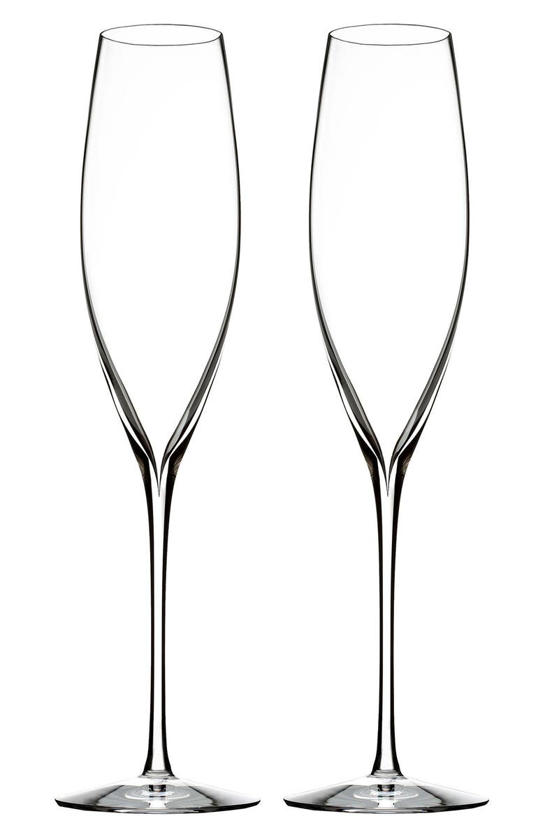 Waterford 'Elegance' Fine Crystal Champagne Flutes 