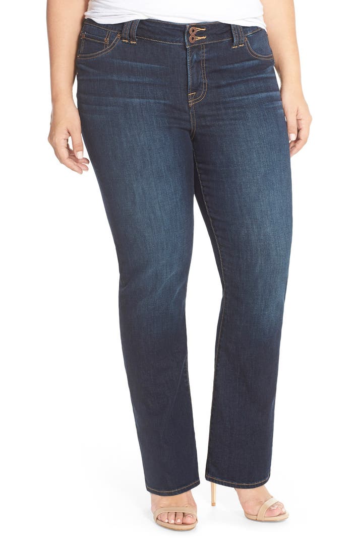 Lucky Brand 'Emma' Stretch Bootcut Jeans (Blue) (Petite Plus Size ...