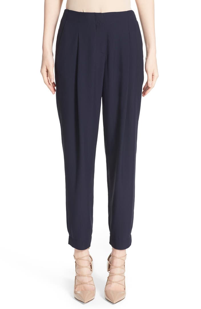 Akris punto Pleated Cropped Pants | Nordstrom