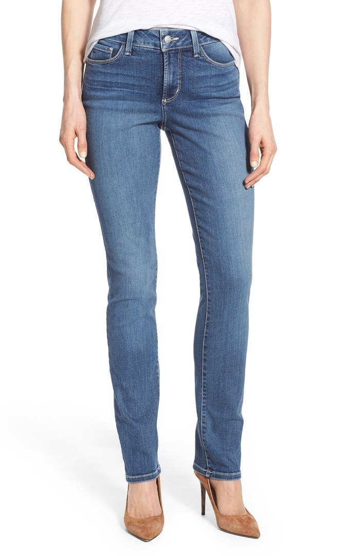 NYDJ 'Samantha' Stretch Slim Straight Leg Jeans (Heyburn) (Regular ...
