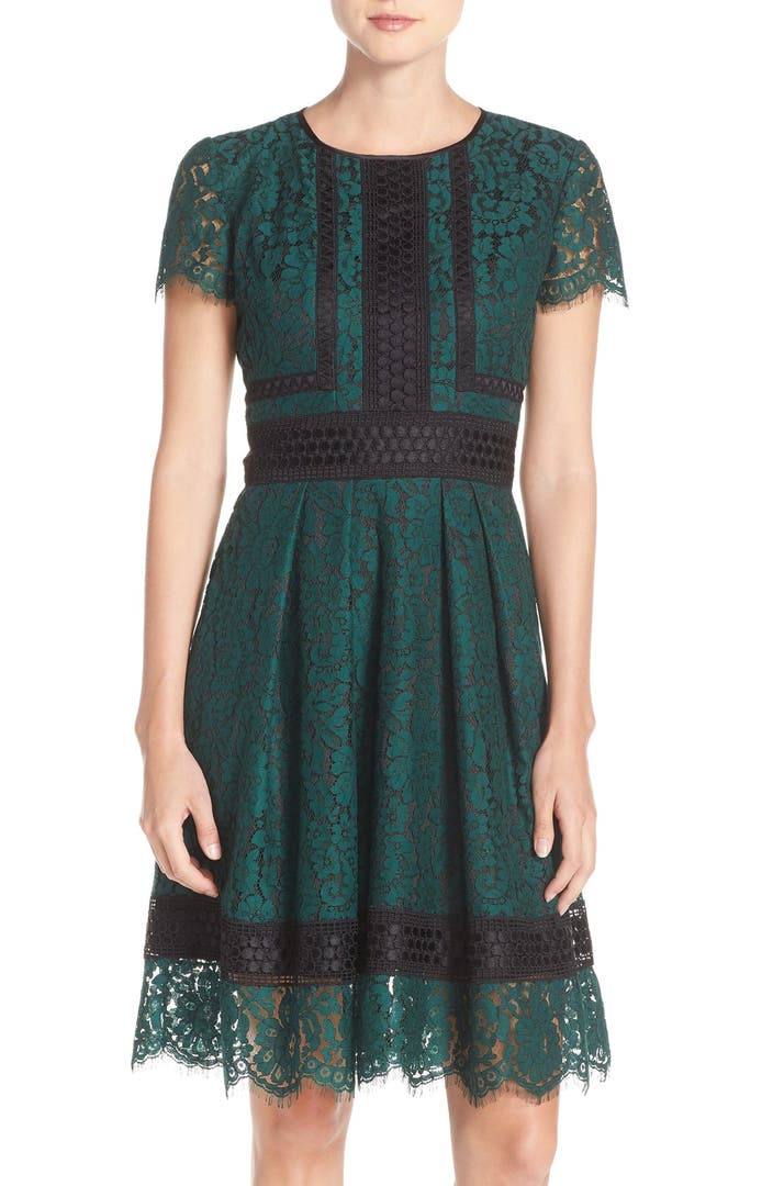 Eliza J Lace Fit & Flare Dress (Regular & Petite) | Nordstrom