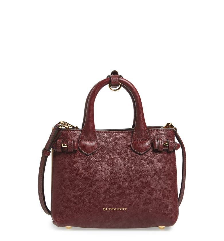 Burberry 'Mini Banner' House Check Leather Tote | Nordstrom