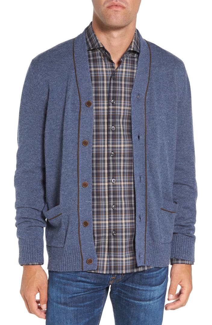 Singer + Sargent Cardigan with Suede Elbow Patches | Nordstrom