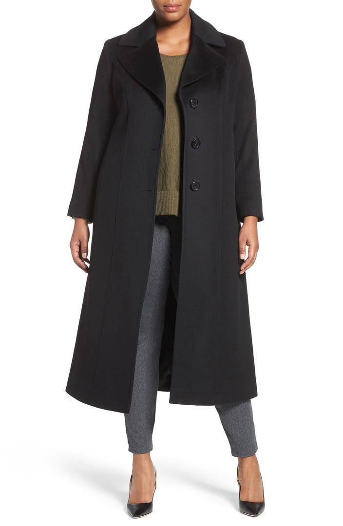 Fleurette Long Wool Coat (Plus Size) | Nordstrom