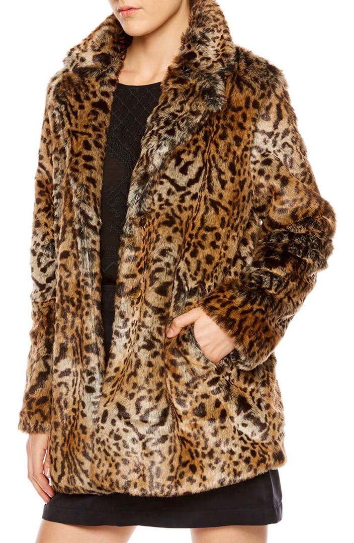Sanctuary Kate Faux Leopard Fur Jacket | Nordstrom