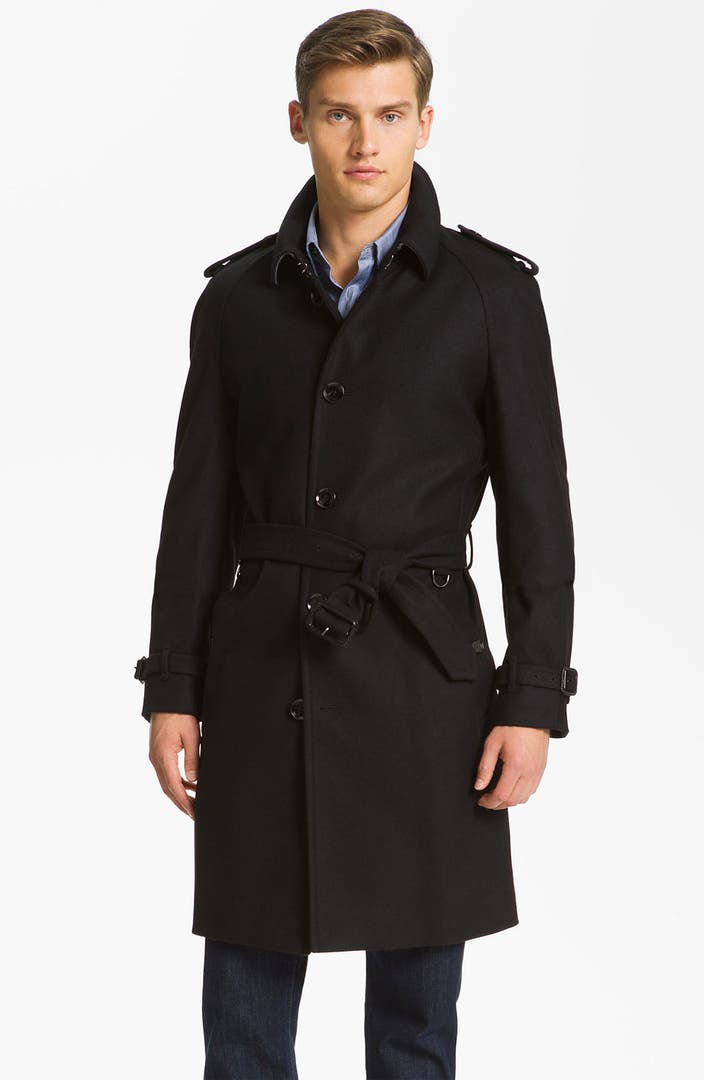 Burberry London Trim Fit Wool Blend Trench Coat | Nordstrom